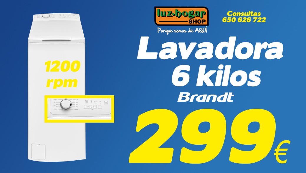 LAVADORA BRANDT 6 KG